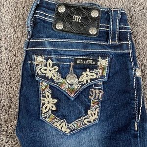 Kids Miss Me cuffed Capri